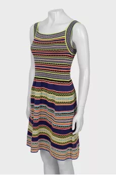 Knitted dress with straps
