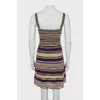 Knitted dress with straps