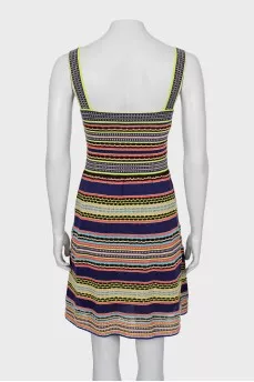 Knitted dress with straps