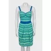 Printed bodycon dress with straps