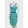 Printed bodycon dress with straps