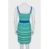Printed bodycon dress with straps