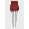 Printed mini skirt with ruffles