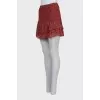 Printed mini skirt with ruffles