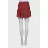 Printed mini skirt with ruffles