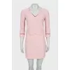 Suit with mini skirt and blouse