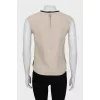 Linen T-shirt with zippers on the sides