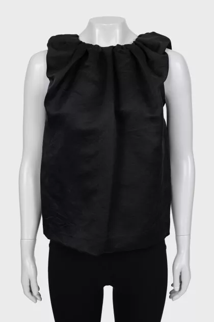 Draped A-line tank top