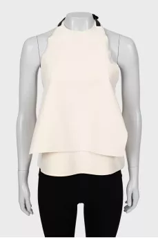 Silk blouse with open back