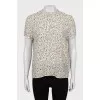 Silk blouse with short sleeves