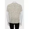 Silk blouse with short sleeves