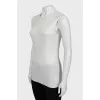 Silver tank with textured pattern
