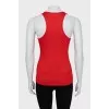 Red slim fit tank top