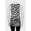 Animal print silk tank