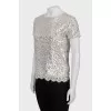 T-shirt embroidered with sequins