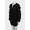 Mini dress with ruffled sleeves