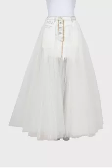 Combined maxi skirt with tag