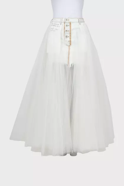 Combined maxi skirt with tag