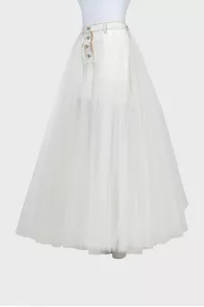 Combined maxi skirt with tag