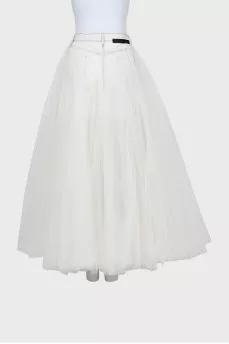 Combined maxi skirt with tag
