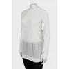 Semi-sheer jumper with eyelet