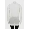 Semi-sheer jumper with eyelet