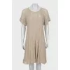 A-line dress with textured pattern