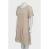 A-line dress with textured pattern