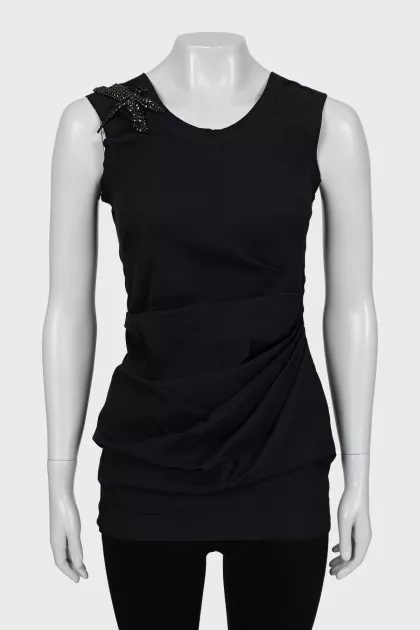 Fitted tunic with patch