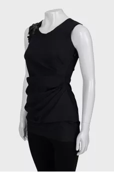 Fitted tunic with patch