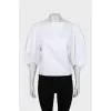 White blouse with raised seams