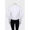 White blouse with raised seams