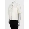 Beige short sleeve shirt