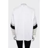 Ribbed jumper with lace inserts