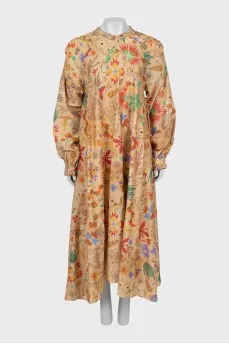 Print maxi dress with tag