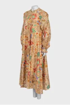 Print maxi dress with tag