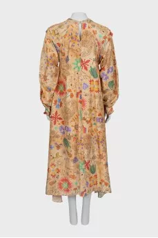 Print maxi dress with tag