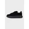 Men's black suede sneakers