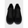 Men's black suede sneakers