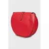 Round leather crossbody bag