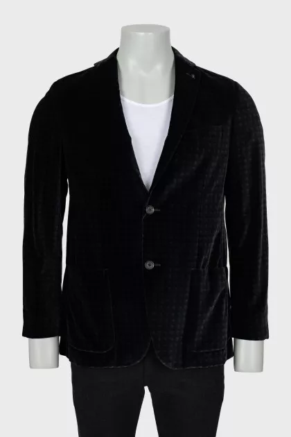 Men's velor jacket with tag