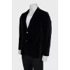 Men's velor jacket with tag