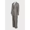 Suit with striped vest