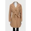 Single breasted coat with gold buttons