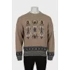 Men's slim fit knitted sweater