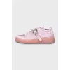 Pink textile sneakers