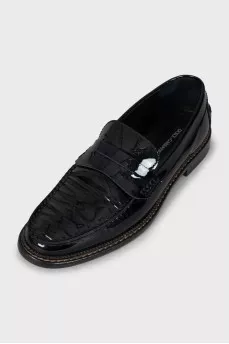 Men's patent leather loafers