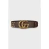 Belt made of leather and textiles in a signature print