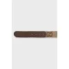 Belt made of leather and textiles in a signature print