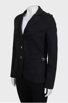 Fitted jacket with silver buttons